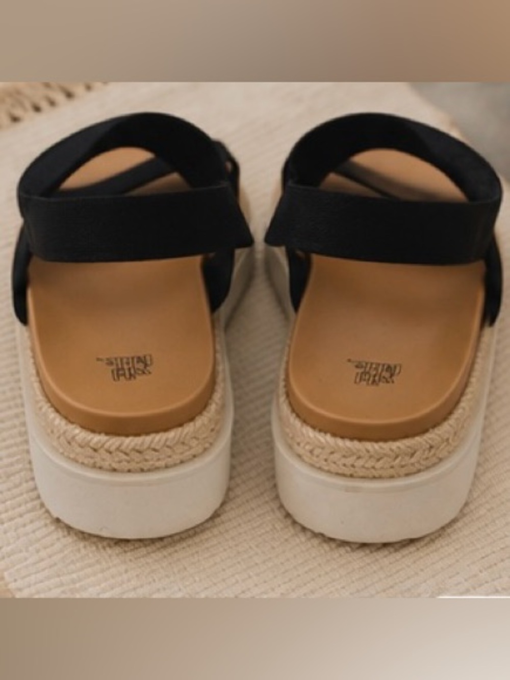 Wild Fable Black Platform Espadrille Sandals Size 9.5 - Picture 4 of 7